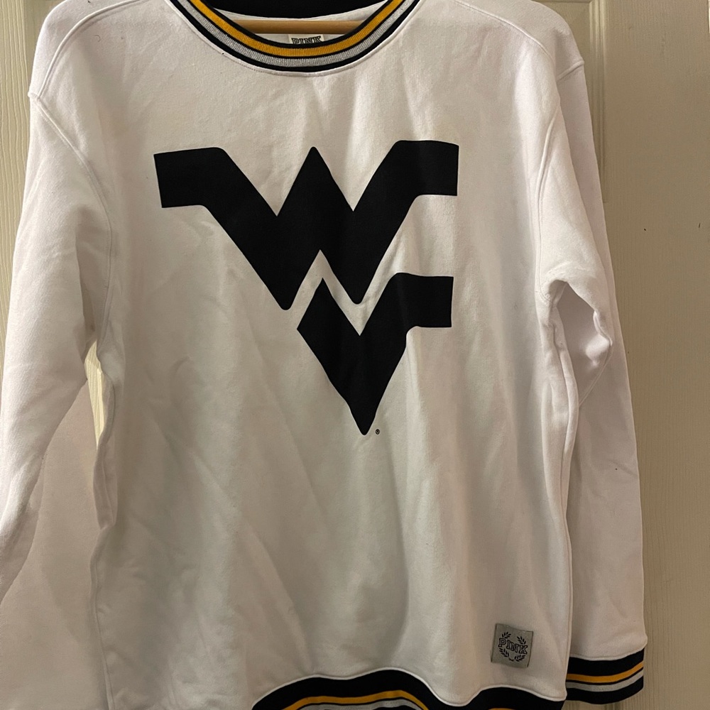 NWOT “PINK” WEST VA Sweatshirt size Med